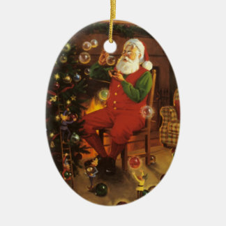 Cerámica Vintage Santa Claus resplandece el adorno de las b