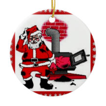 Vintage Santa Claus y un adorno de quemador de ten