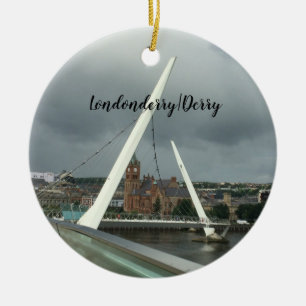 Cerámica Vista de Londonderry desde el puente Adorno de cer
