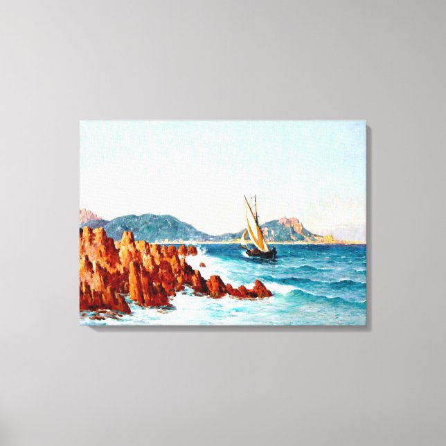 Cerca de Saint Raphael, Francia, pintura de arte f (Anverso)