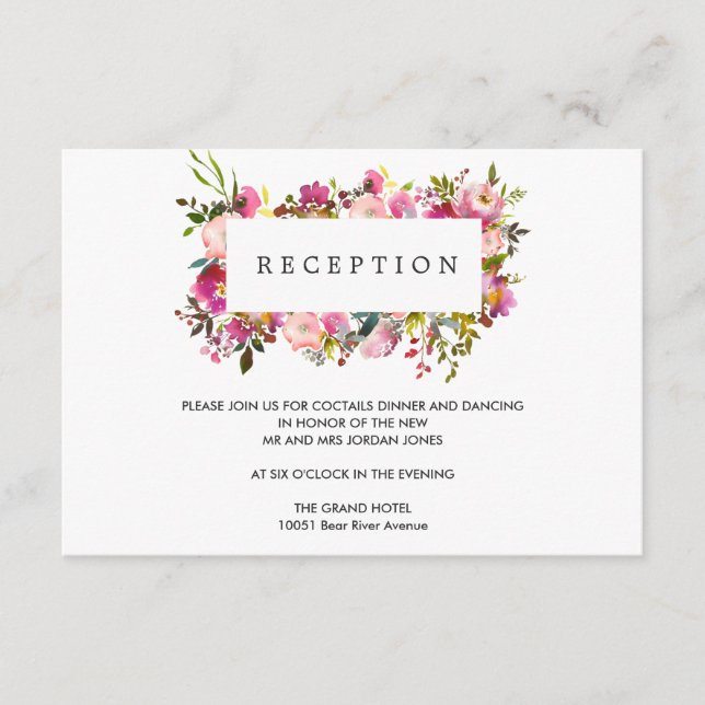Cercado de Flores de Recepción de Boda Brilliant B (Anverso)