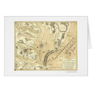 Cerco del mapa 1781 de Yorktown