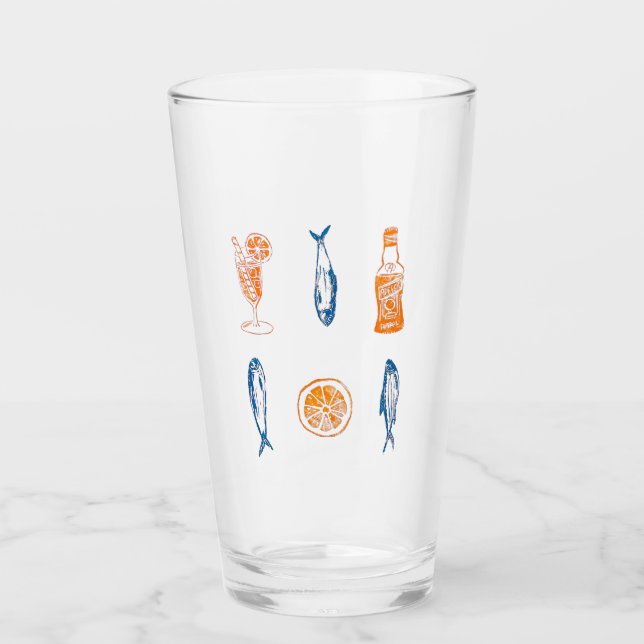 Cerdeña de verano italiana y vidrio de cerveza de  (Anverso)