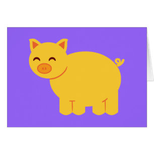 Cerdo amarillo lindo