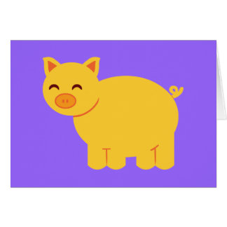 Cerdo amarillo lindo