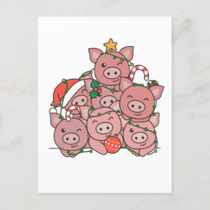 Cerdo Árbol de Navidad Divertidos Navidades de ani