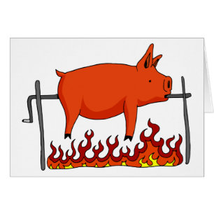 Cerdo asado en un escupitajo
