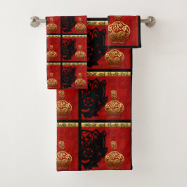 Cerdo chino año zodiaco juego de baño de cumpleaño