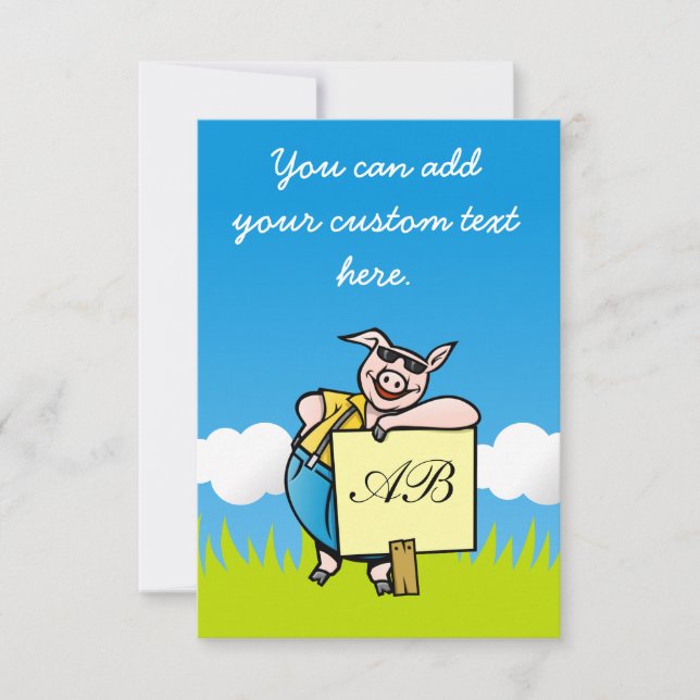 Cerdo con Rótulo (Anverso)