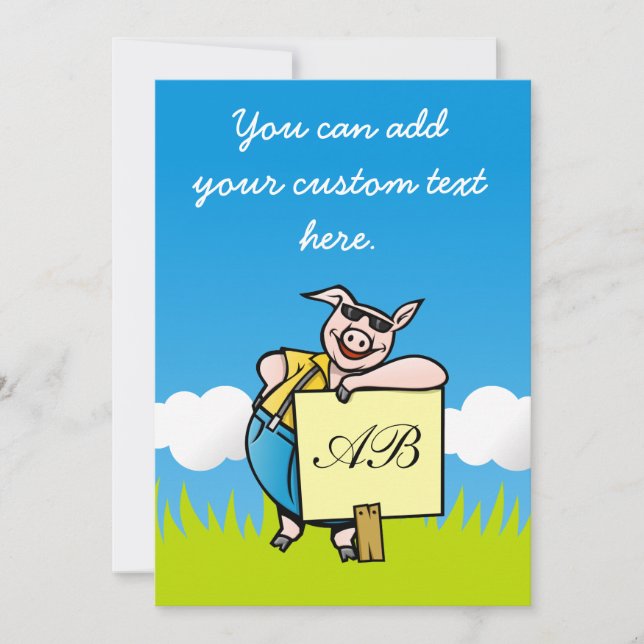 Cerdo con Rótulo (Anverso)