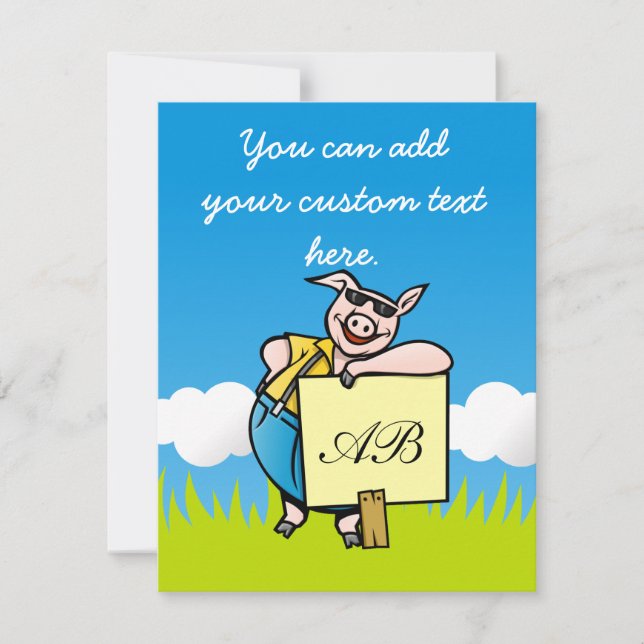 Cerdo con Rótulo (Anverso)