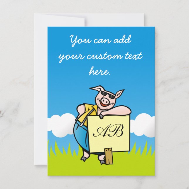 Cerdo con Rótulo (Anverso)