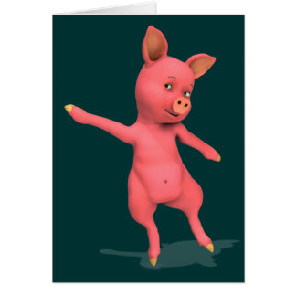 Cerdo de baile rosa