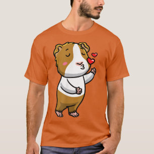 Cerdo de Guinea Cavy Rodent Emoticon besa camiseta