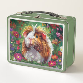 Cerdo de Guinea entre las flores