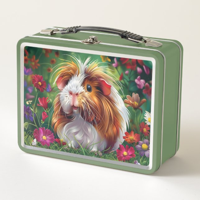 Cerdo de Guinea entre las flores (Anverso)