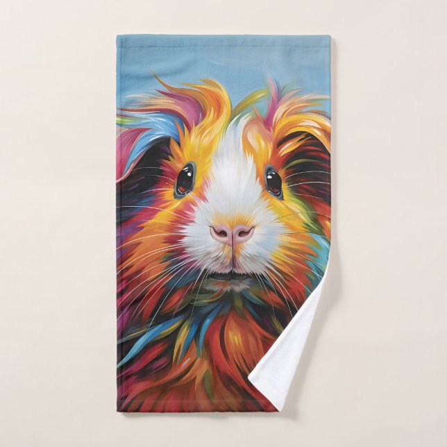 Cerdo de Guinea vibrante (Toalla de mano)