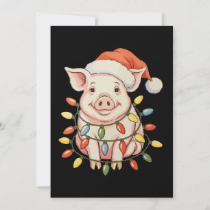 Cerdo de Navidad Luces de Navidad Santa Heno Tempo
