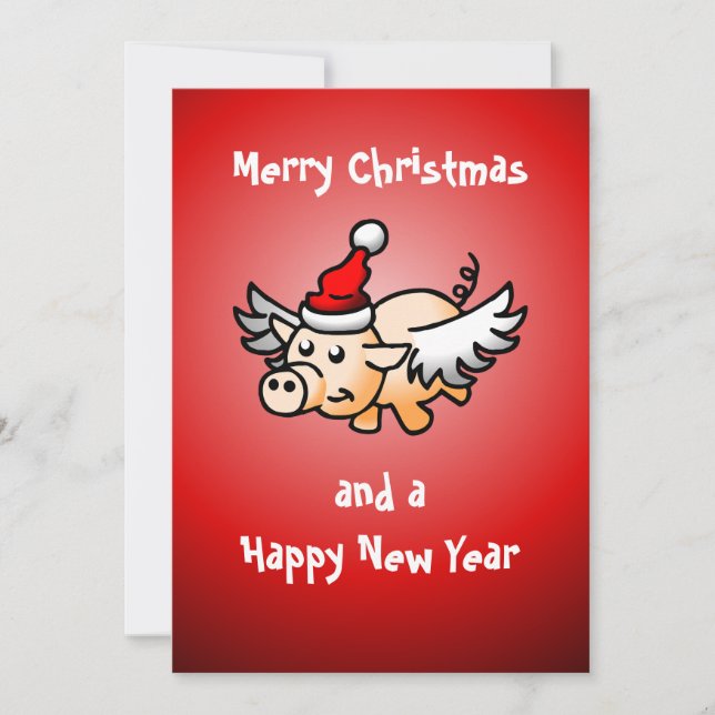 Cerdo de Navidad Volador (Anverso)