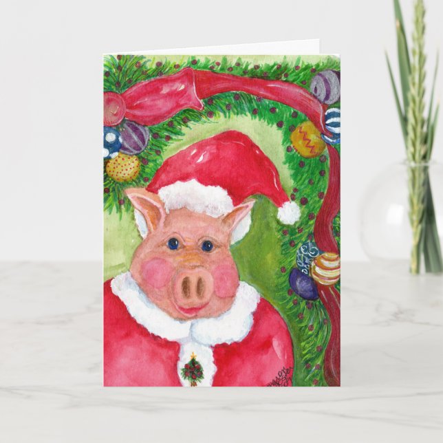 Cerdo de Santa con navidad de la cinta y de los (Anverso)