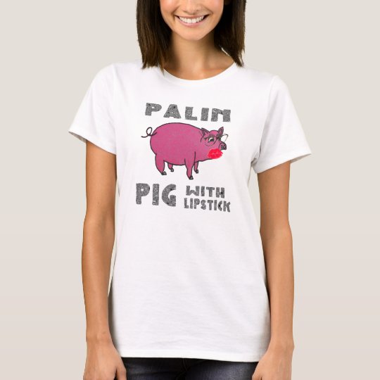 Cerdo de Sarah Palin con la camisa anti de McCain