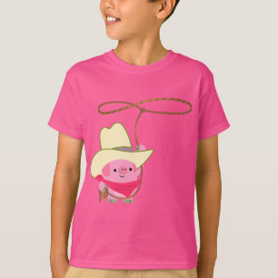 Cerdo de Vaquero Personalizado con camiseta para n