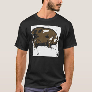 Cerdo De Woodcut Victoriano En La Camiseta