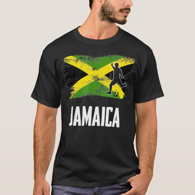 Cerdo del equipo de fútbol de Jamaica Flag Jersey  (Anverso)
