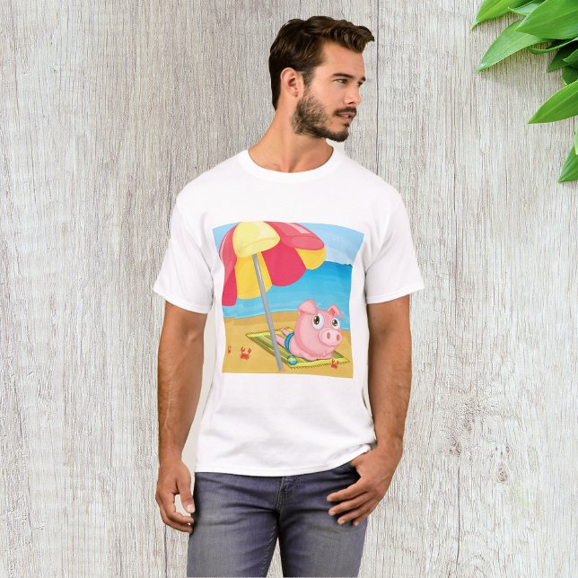 Cerdo En La Camiseta De Los Mens De La Playa (Subido por el creador)