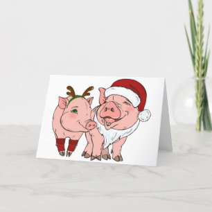 cerdo feo de navidad