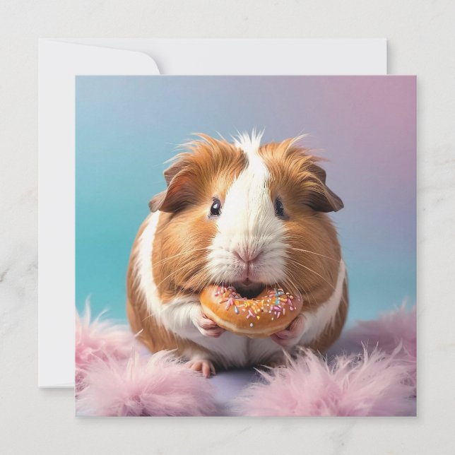 Cerdo guineano con gradiente Donut Pastel (Anverso)
