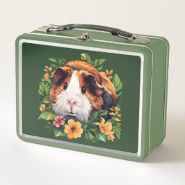 Cerdo guineano entre flores