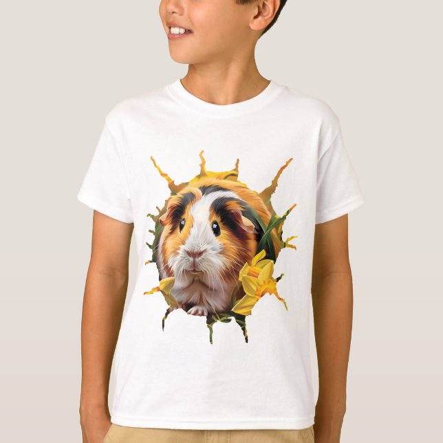 Cerdo guineano entre la camiseta de Daffodils (Anverso)