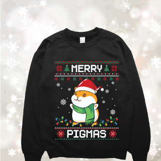 Cerdo guineano feo suéter sudadera