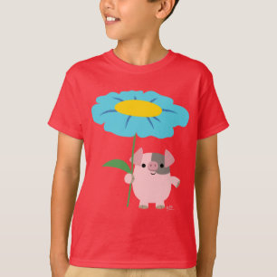 Cerdo Personalizado con camiseta de regalo (azul)
