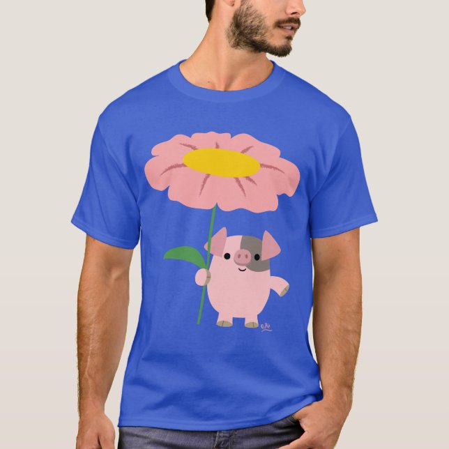 Cerdo Personalizado con camiseta de regalo (rosa) (Anverso)
