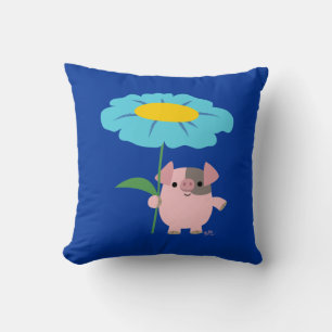 Cerdo Personalizado Cuto Con Almohada Gift (Azul)
