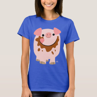 Cerdo Personalizado de chocolate lindo camiseta de