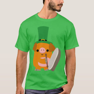 Cerdo personalizado jugando a Bodhran :) Camiseta 