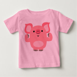Cerdo Personalizado musculoso Camiseta para bebé