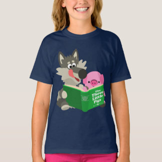 Cerdo Personalizado Y Lobo Leyendo Camiseta Infant