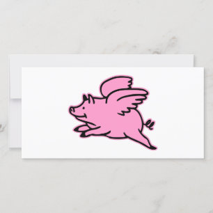 Cerdo rosa volador muy lindo