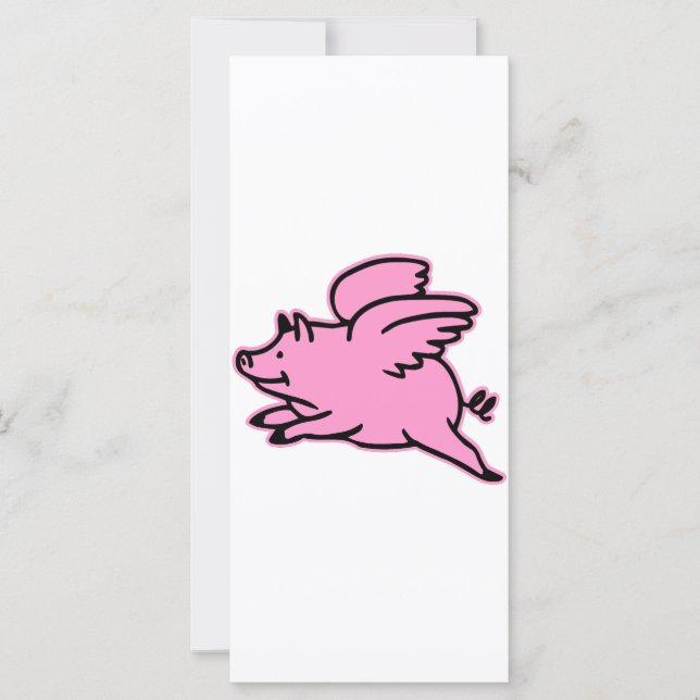 Cerdo rosa volador muy lindo (Anverso)