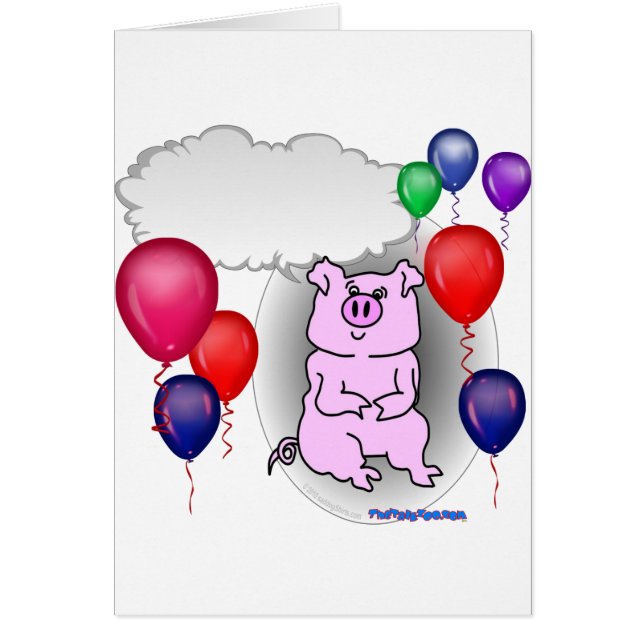 Cerdo rosado del fiesta que habla (Frente)