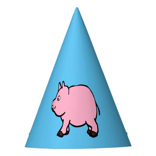 Cerdo rosado, gorra del fiesta (Anverso)