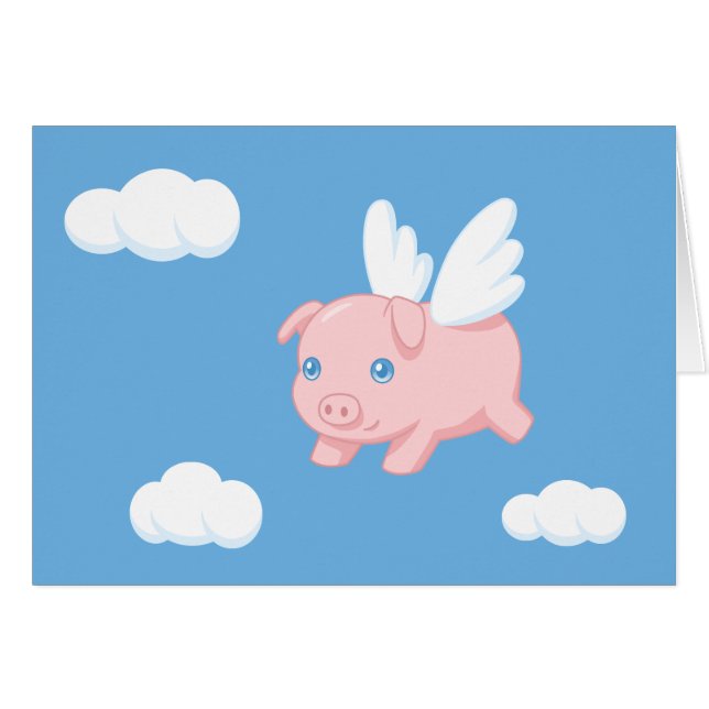 Cerdo Volador - Cerdito Adorable con Alas (Anverso (Horizontal))