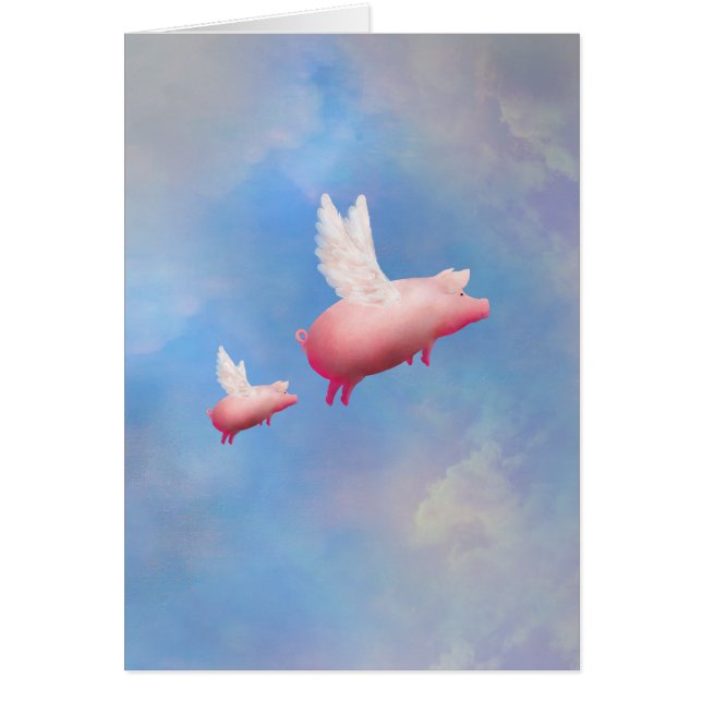 Cerdo volador con su lechón (Frente)