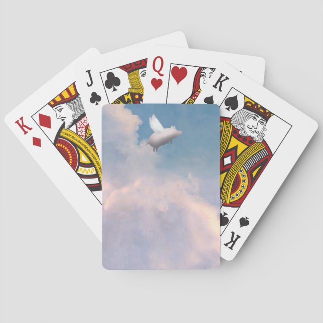 cerdo volador jugando cartas (Reverso)