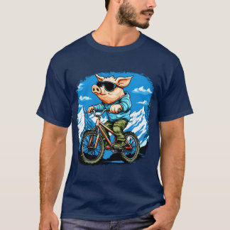 Cerdos ciclistas de montaña / ciclovía camiseta