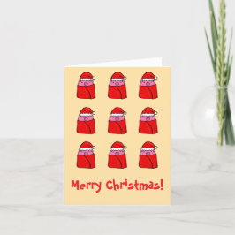 Cerdos con tarjeta de Navidad de mantas